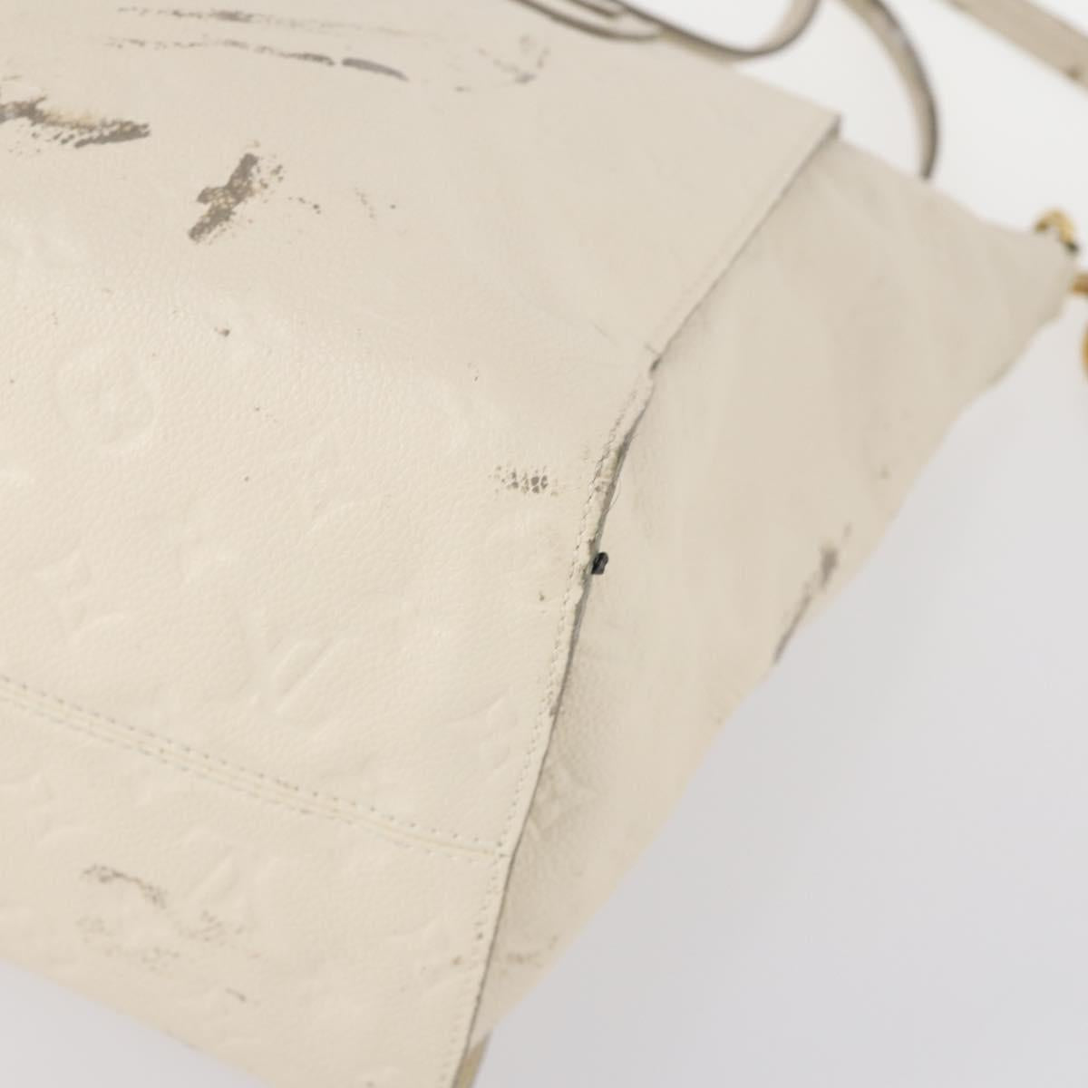 LOUIS VUITTON Monogram Empreinte Lumineuse PM Bag 2way White M93411 Auth 144673