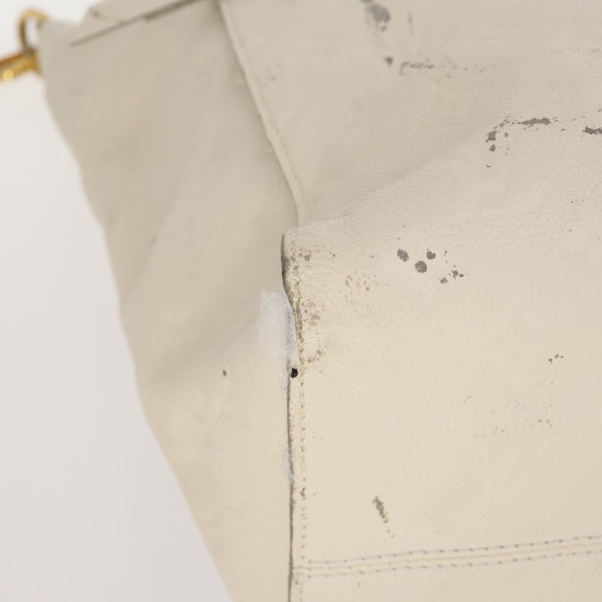 LOUIS VUITTON Monogram Empreinte Lumineuse PM Bag 2way White M93411 Auth 144673