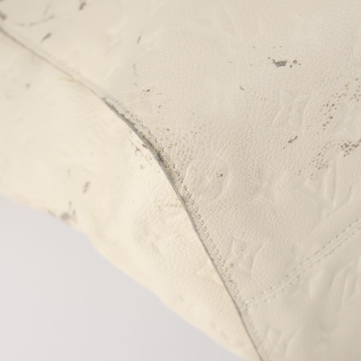 LOUIS VUITTON Monogram Empreinte Lumineuse PM Bag 2way White M93411 Auth 144673