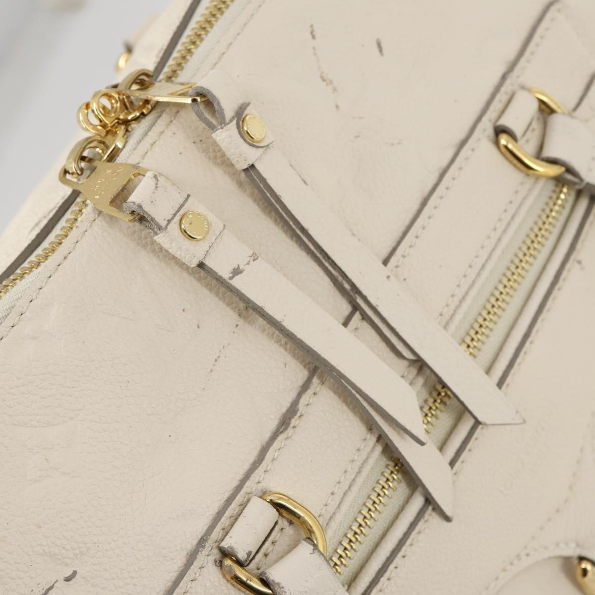 LOUIS VUITTON Monogram Empreinte Lumineuse PM Bag 2way White M93411 Auth 144673