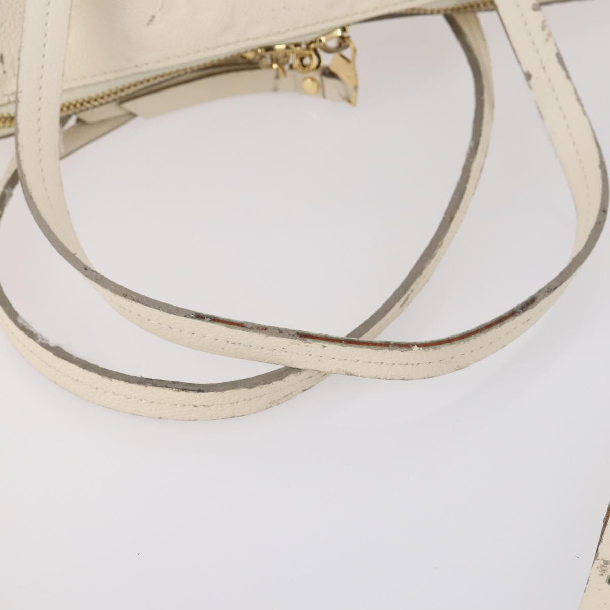 LOUIS VUITTON Monogram Empreinte Lumineuse PM Bag 2way White M93411 Auth 144673