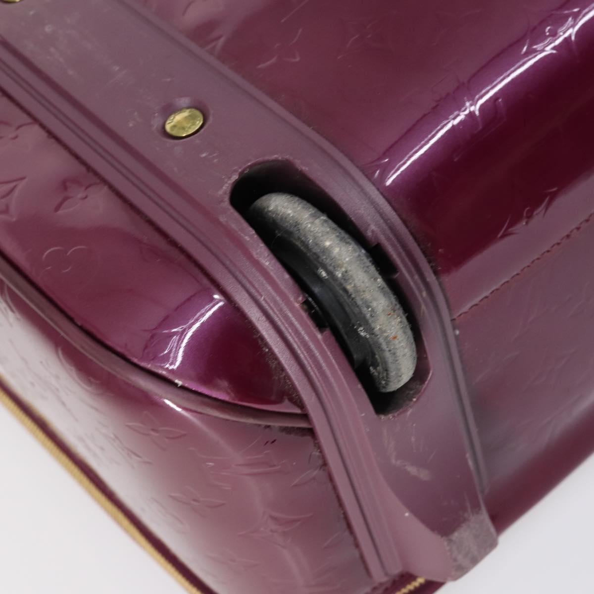 LOUIS VUITTON Monogram Vernis Pegas 45 suitcase Violet LV Auth 144675