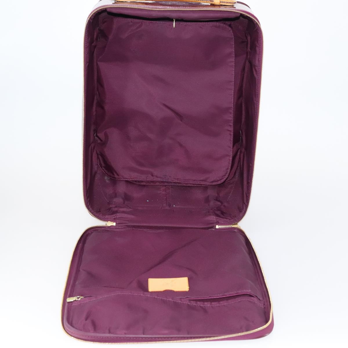 LOUIS VUITTON Monogram Vernis Pegas 45 suitcase Violet LV Auth 144675