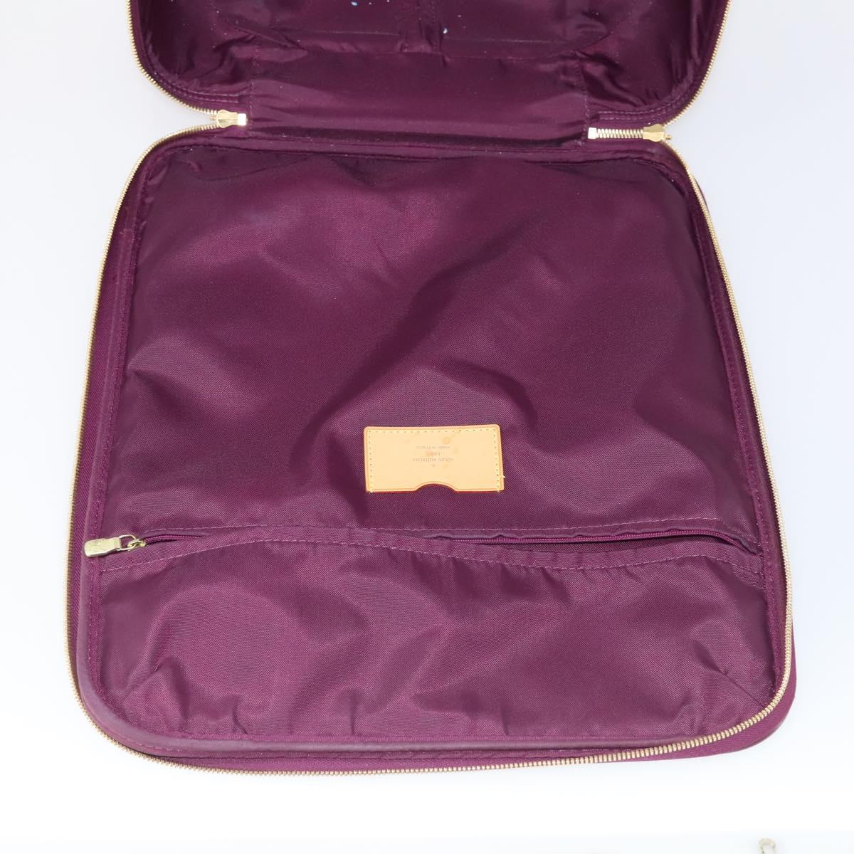 LOUIS VUITTON Monogram Vernis Pegas 45 suitcase Violet LV Auth 144675