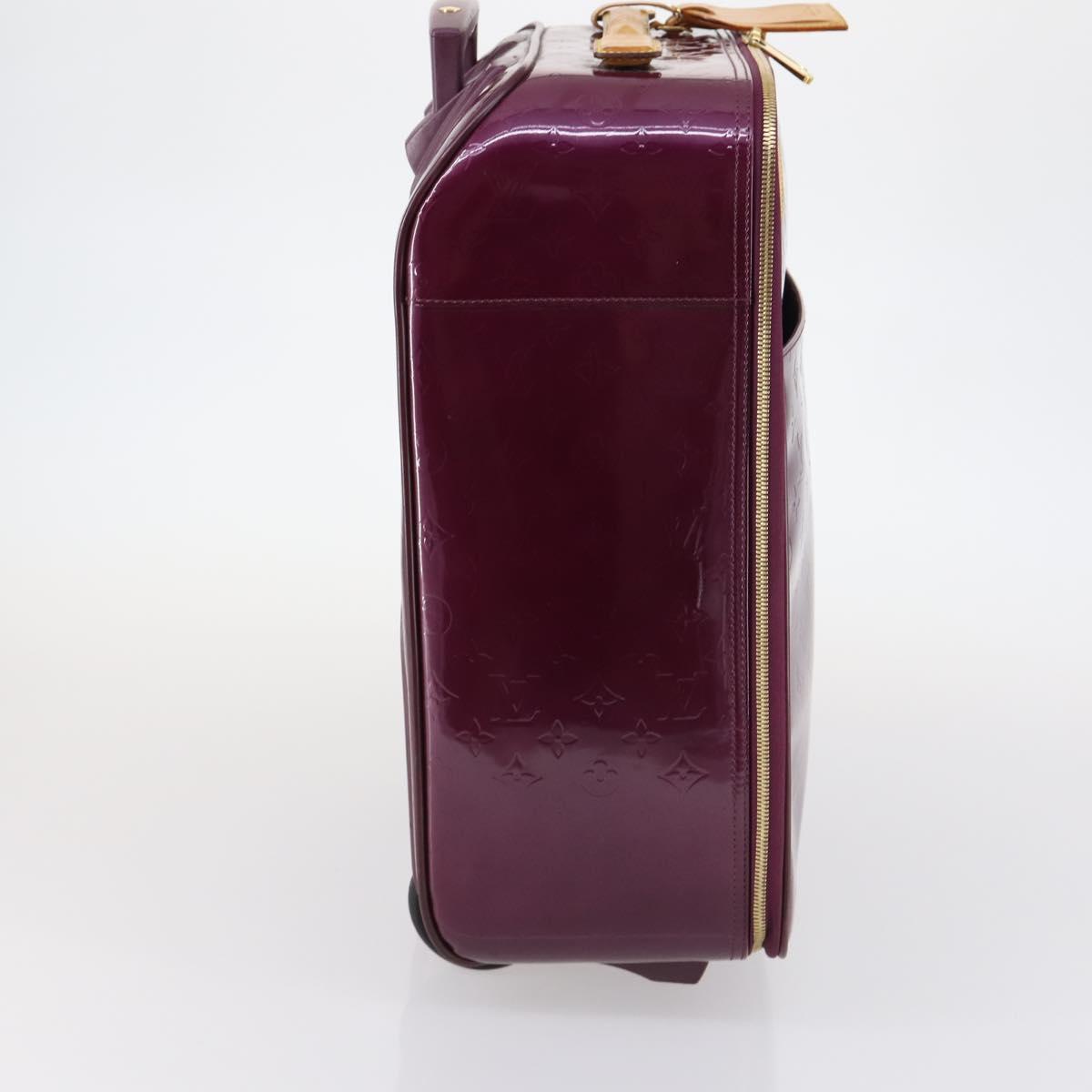 LOUIS VUITTON Monogram Vernis Pegas 45 suitcase Violet LV Auth 144675
