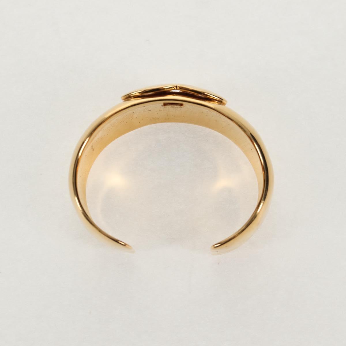 CHANEL Bangle Bracelet Metal Black CC Auth 144682V