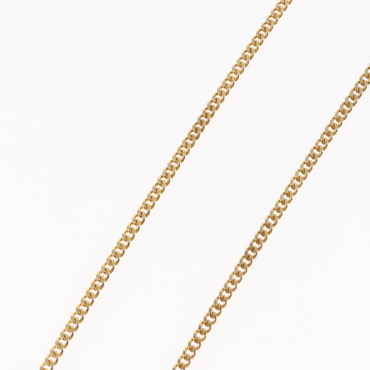 CHANEL Perfume Necklace metal Gold CC Auth 144685