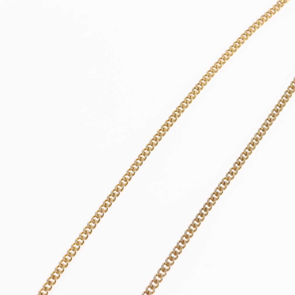 CHANEL Perfume Necklace metal Gold CC Auth 144685