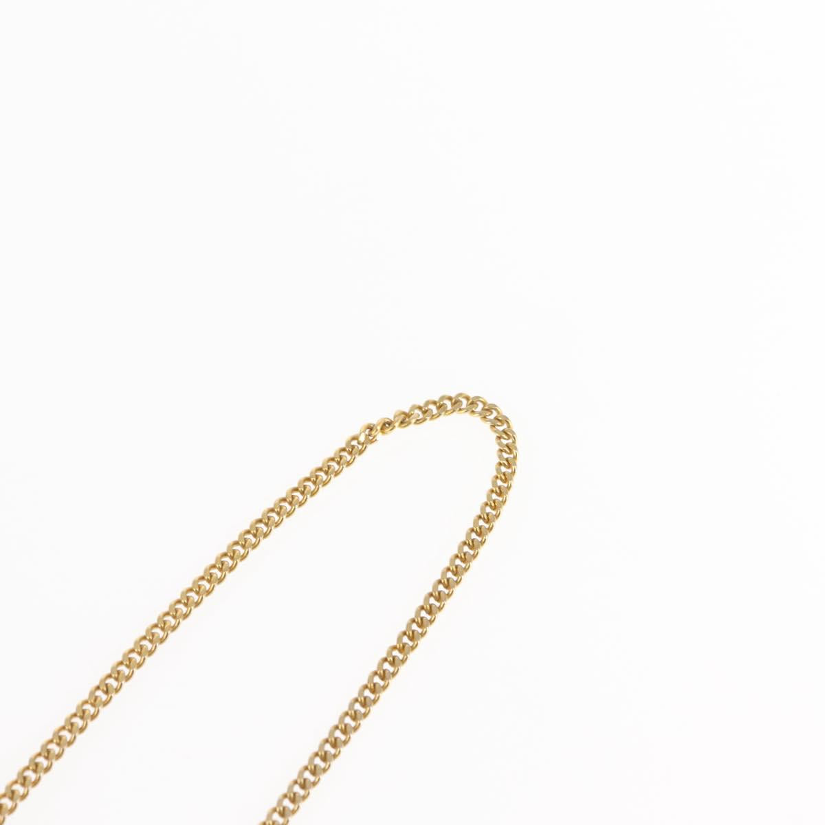CHANEL Perfume Necklace metal Gold CC Auth 144685