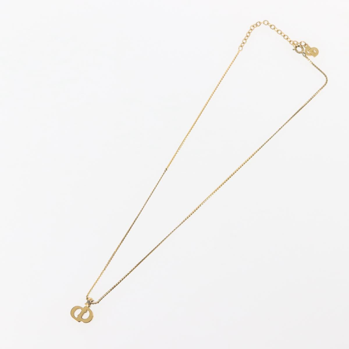 Christian Dior Necklace metal Gold Auth 144688