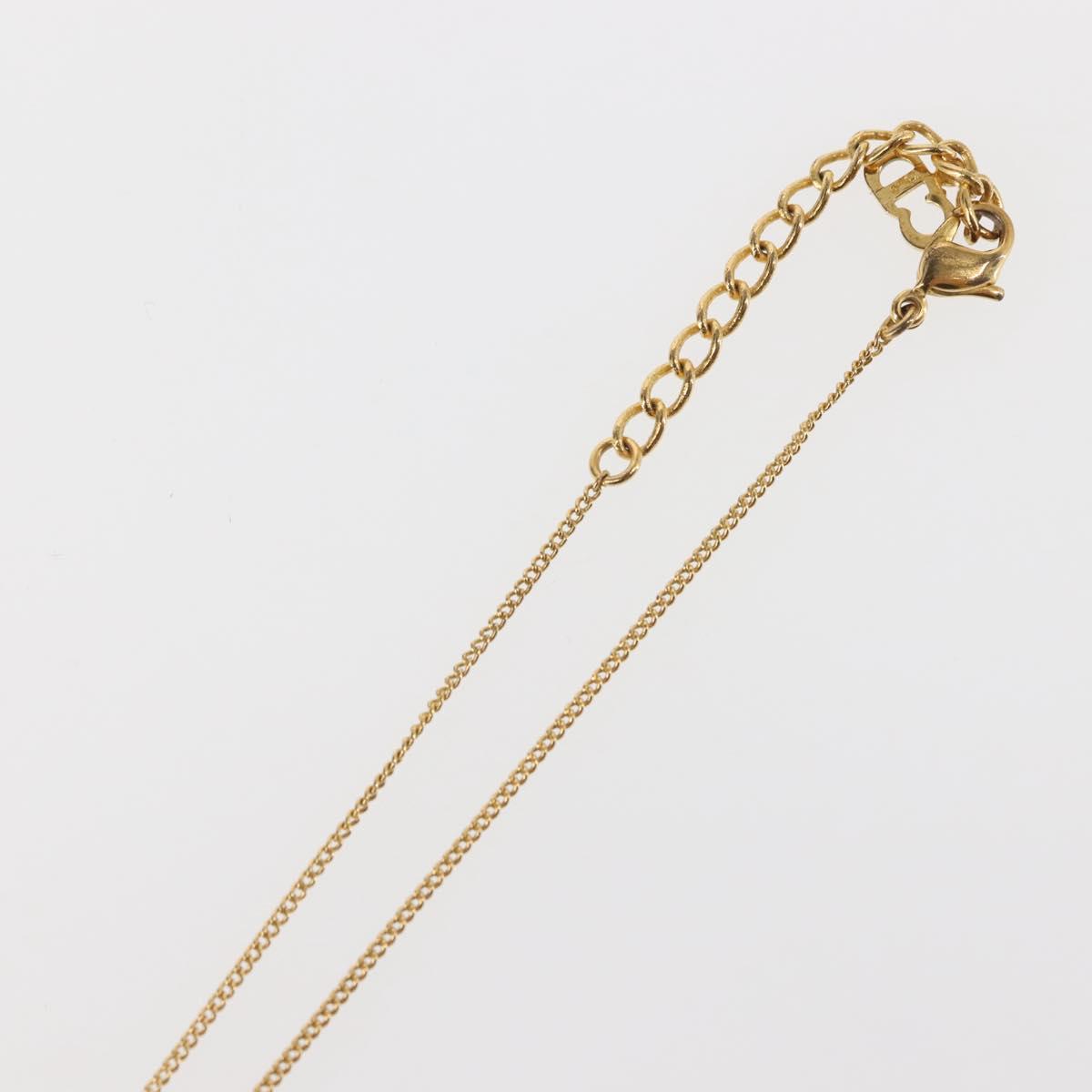 Christian Dior Necklace metal Gold Auth 144689