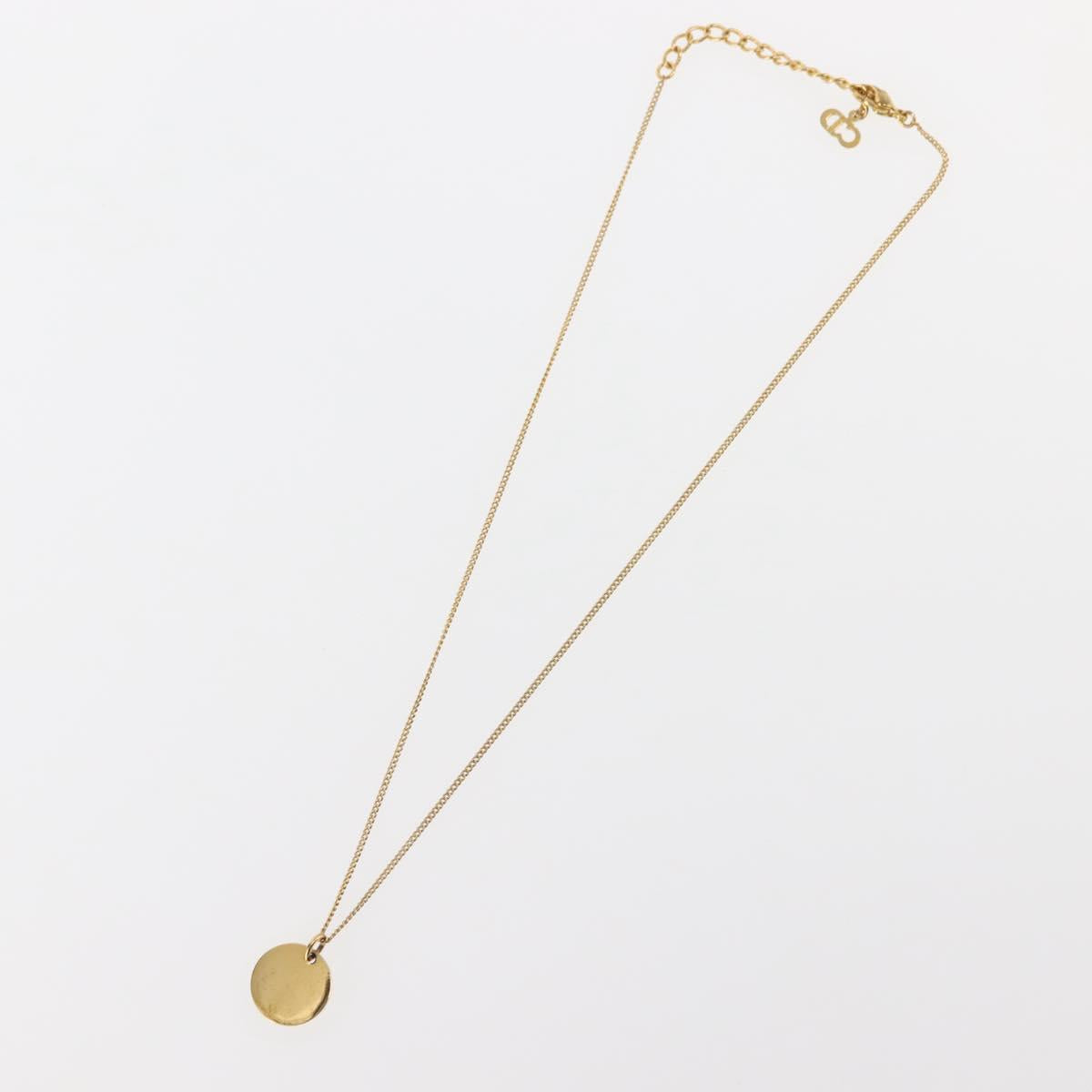 Christian Dior Necklace metal Gold Auth 144689