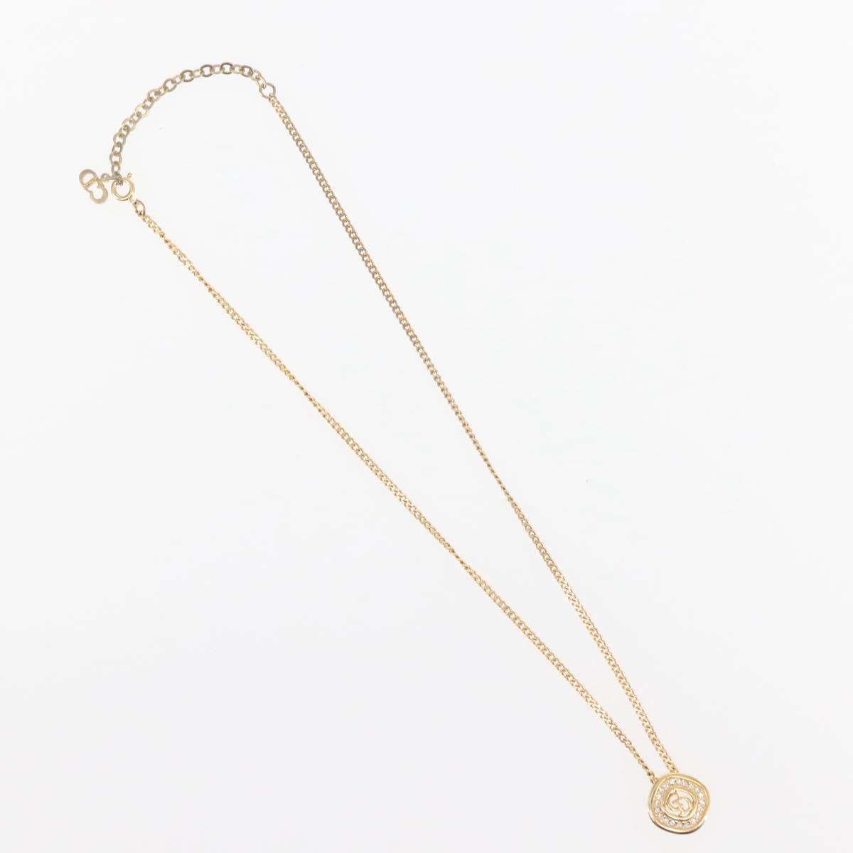 Christian Dior Necklace metal Gold Auth 144692