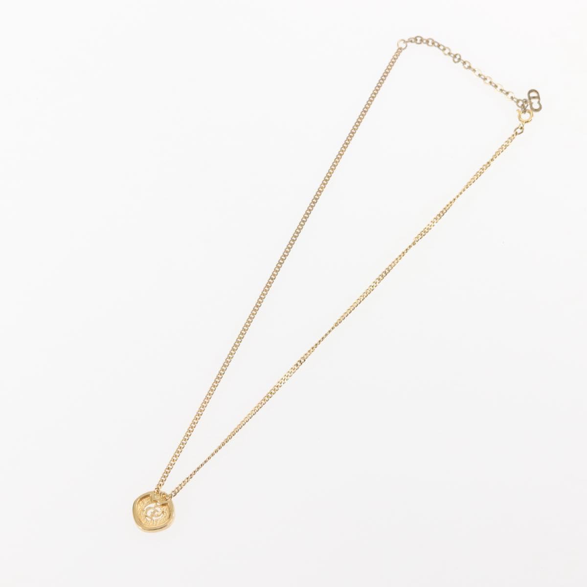Christian Dior Necklace metal Gold Auth 144692