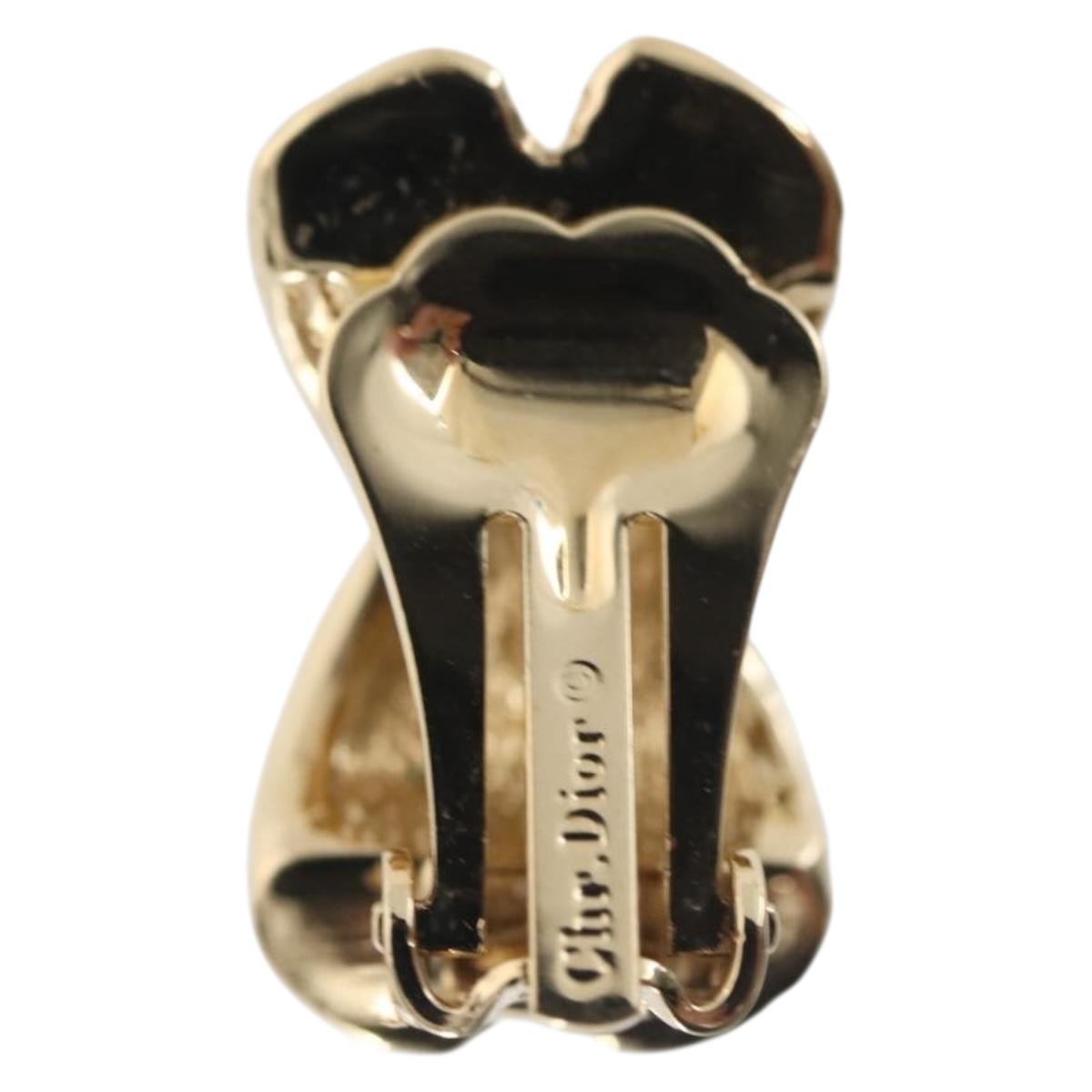 Christian Dior Earring metal Gold Auth 144696