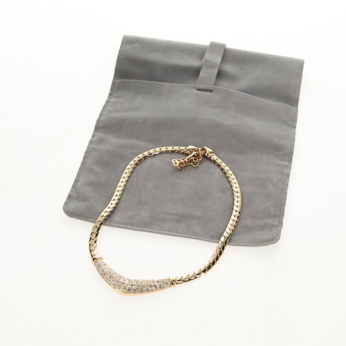 Christian Dior Necklace metal Gold Auth 144702V