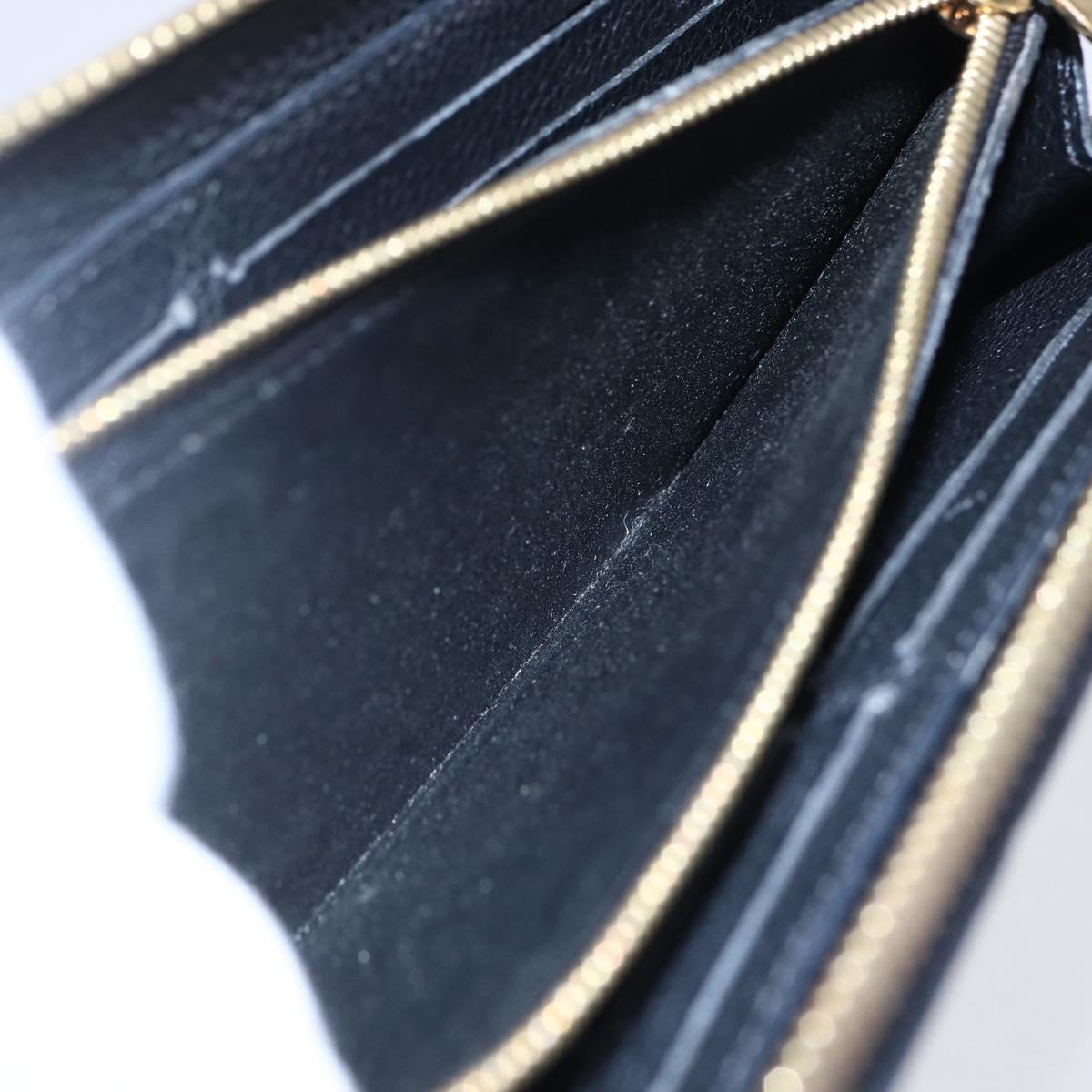 LOUIS VUITTON Monogram Empreinte Zippy Wallet Wallet Black M61864 LV Auth 144716
