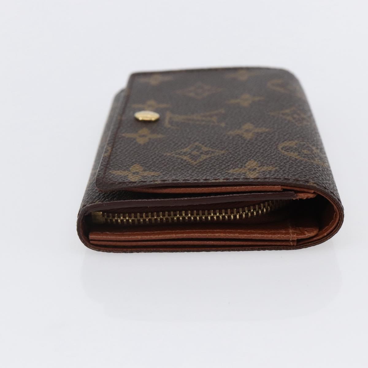 LOUIS VUITTON Monogram Porte Monnaie Billets Tresor Wallet M61730 LV Auth 144718