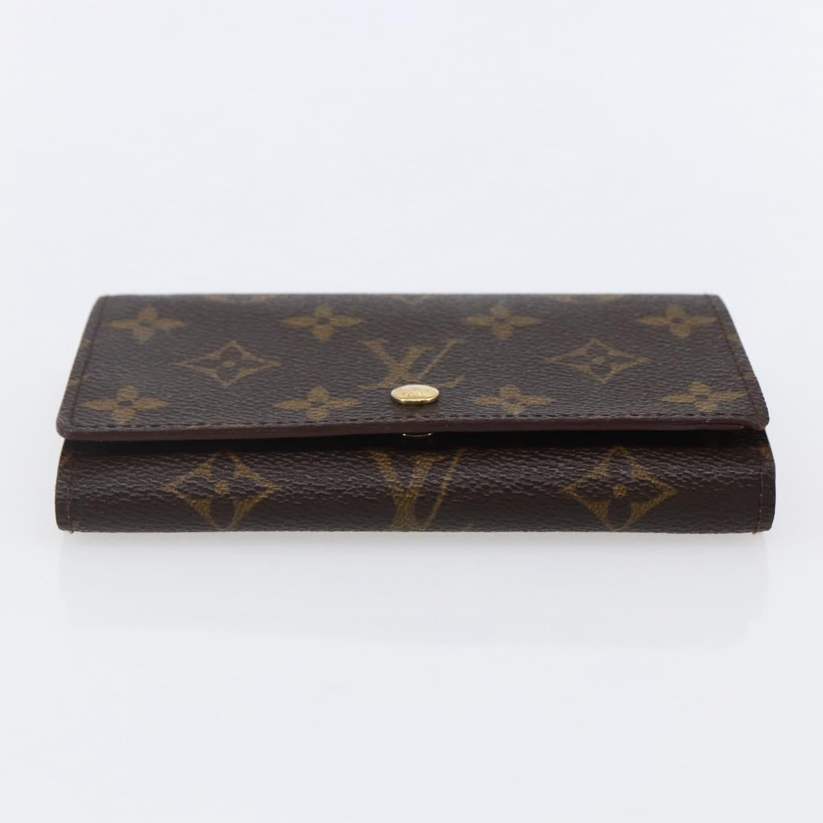 LOUIS VUITTON Monogram Porte Monnaie Billets Tresor Wallet M61730 LV Auth 144718