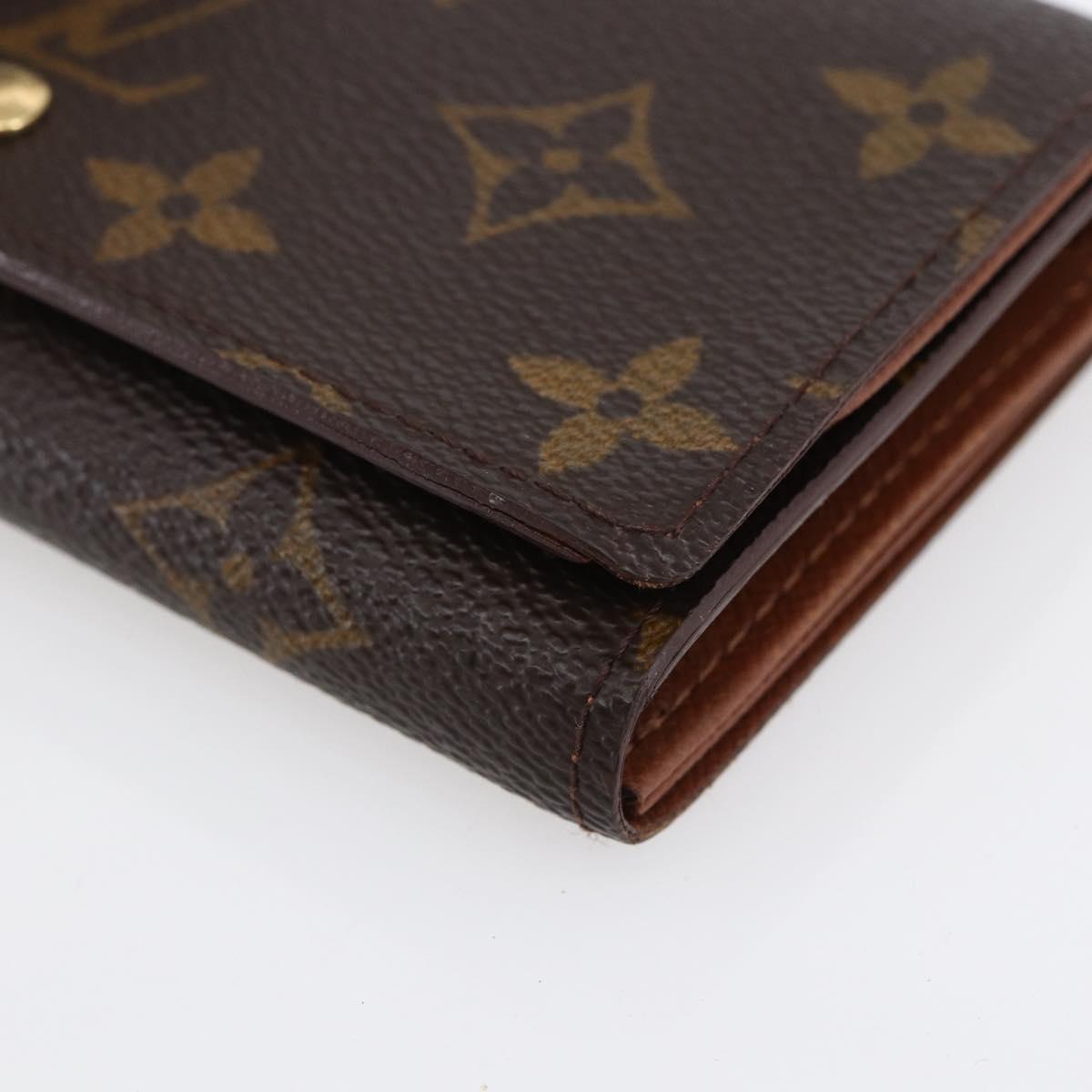 LOUIS VUITTON Monogram Porte Monnaie Billets Tresor Wallet M61730 LV Auth 144718