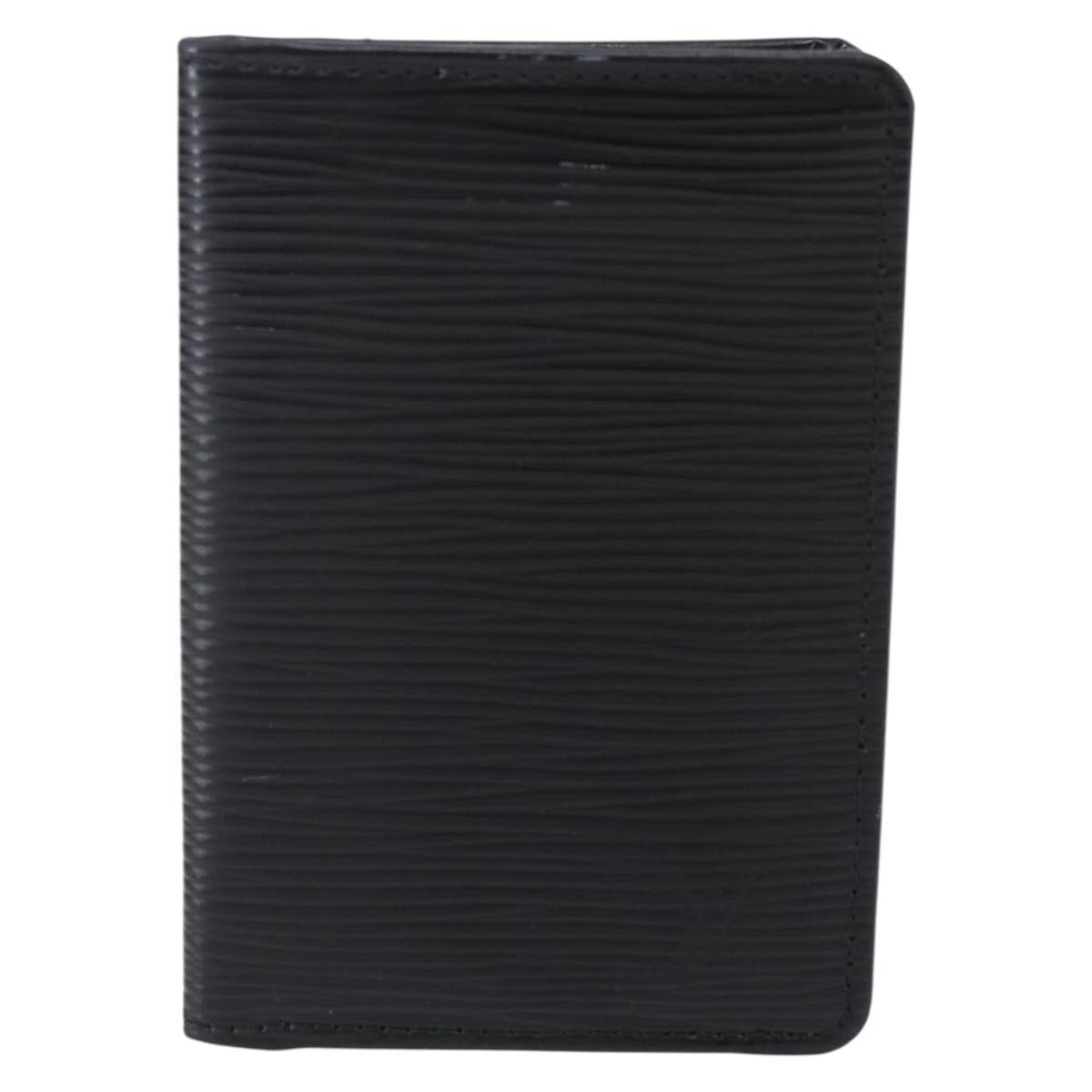 LOUIS VUITTON Epi Organizer De Poch Card Case Black M63582 LV Auth 144721