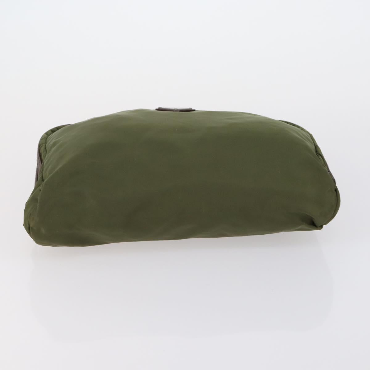 PRADA Pouch Bag Nylon 3Set Green Khaki Light green Auth 144723