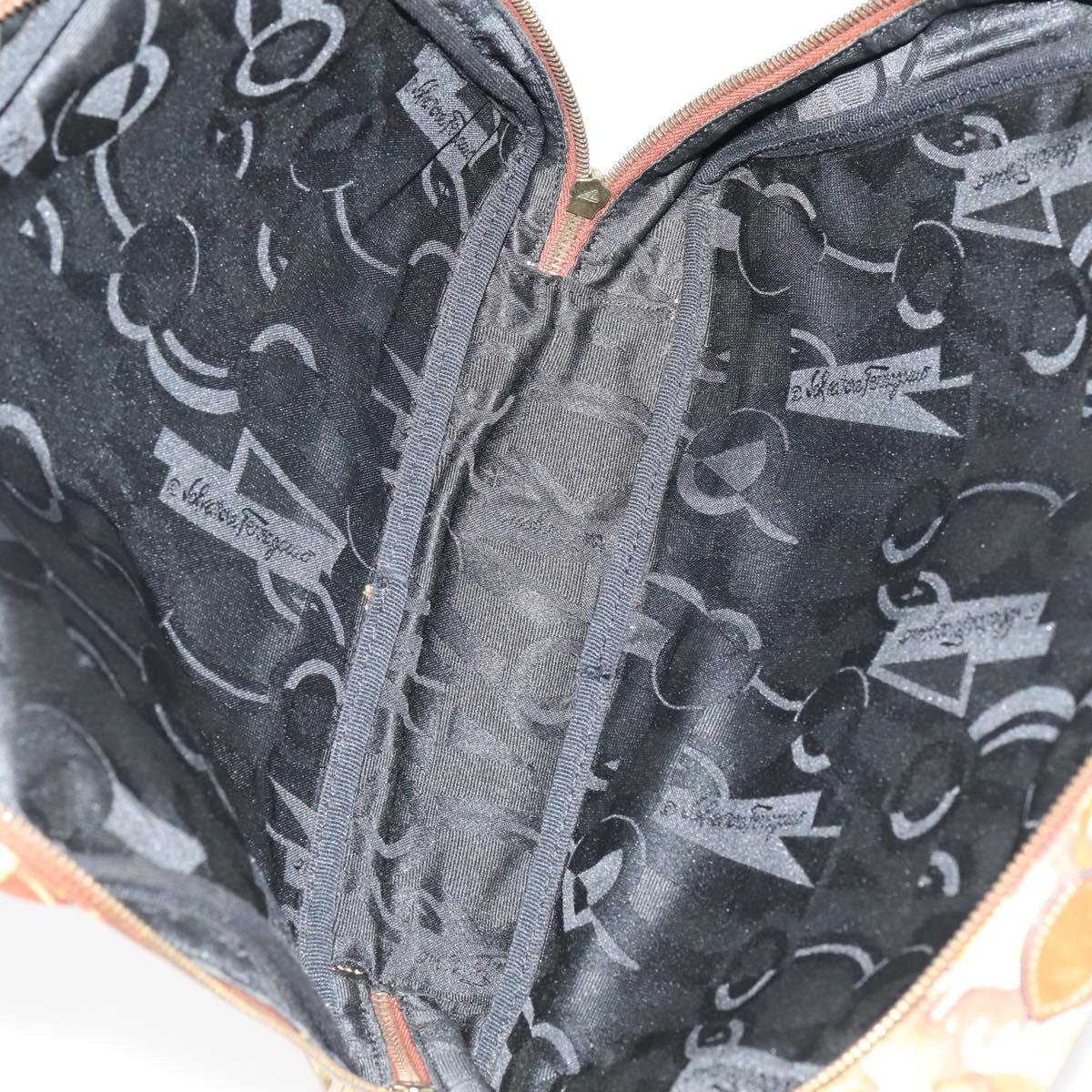 CELINE Fendi Ferragamo C Macadam Canvas Bag Nylon Leather 5 Set Black Auth 144725