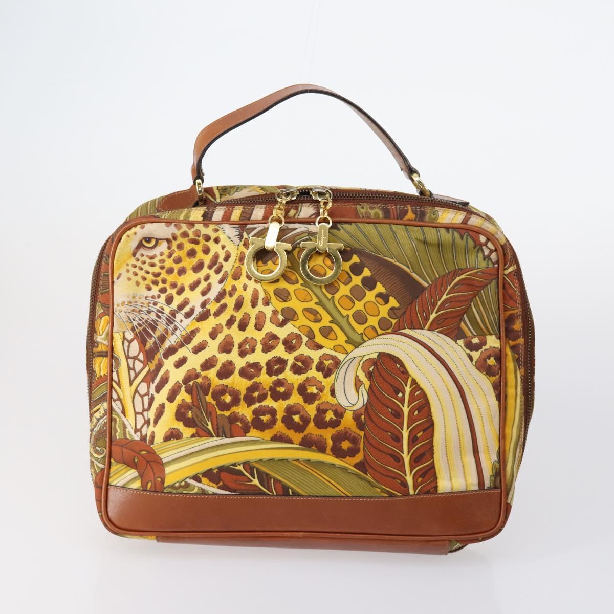 CELINE Fendi Ferragamo C Macadam Canvas Bag Nylon Leather 5 Set Black Auth 144725