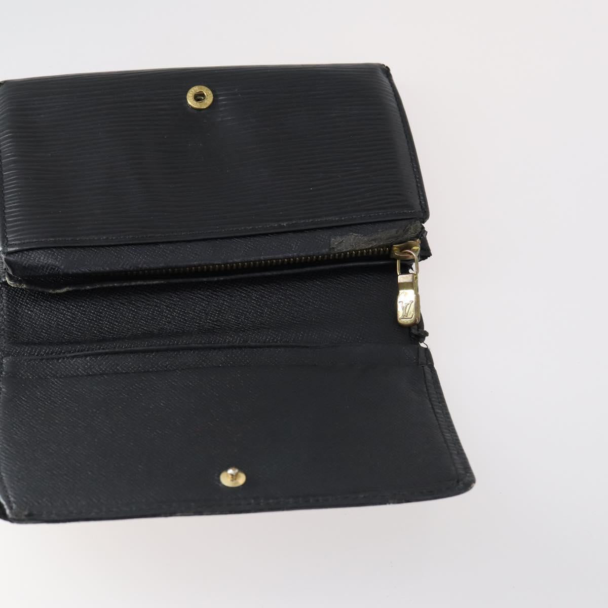 LOUIS VUITTON Epi Vernis Taiga Wallet 7 Set Red Black Brown LV Auth 144728