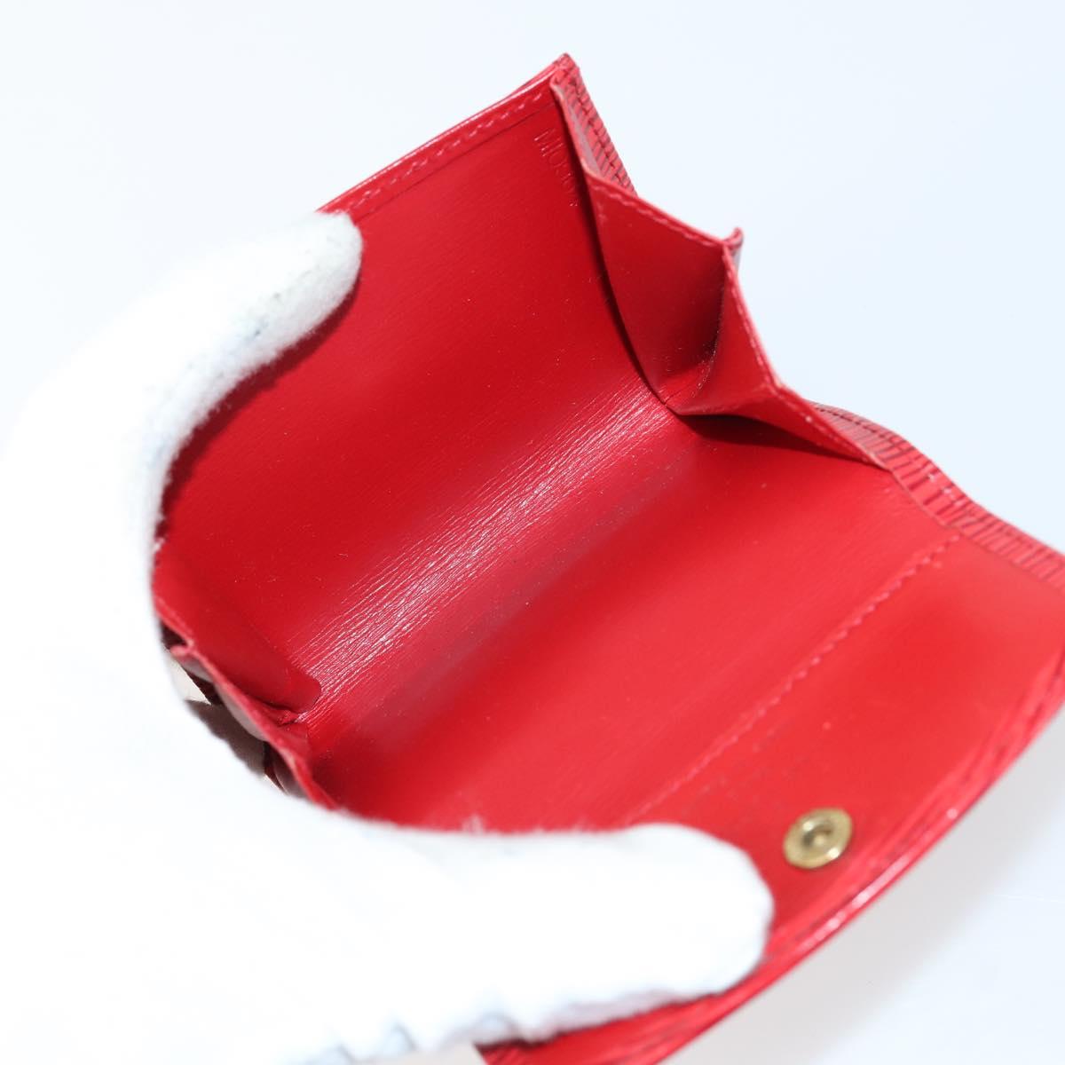 LOUIS VUITTON Epi Vernis Taiga Wallet 7 Set Red Black Brown LV Auth 144728