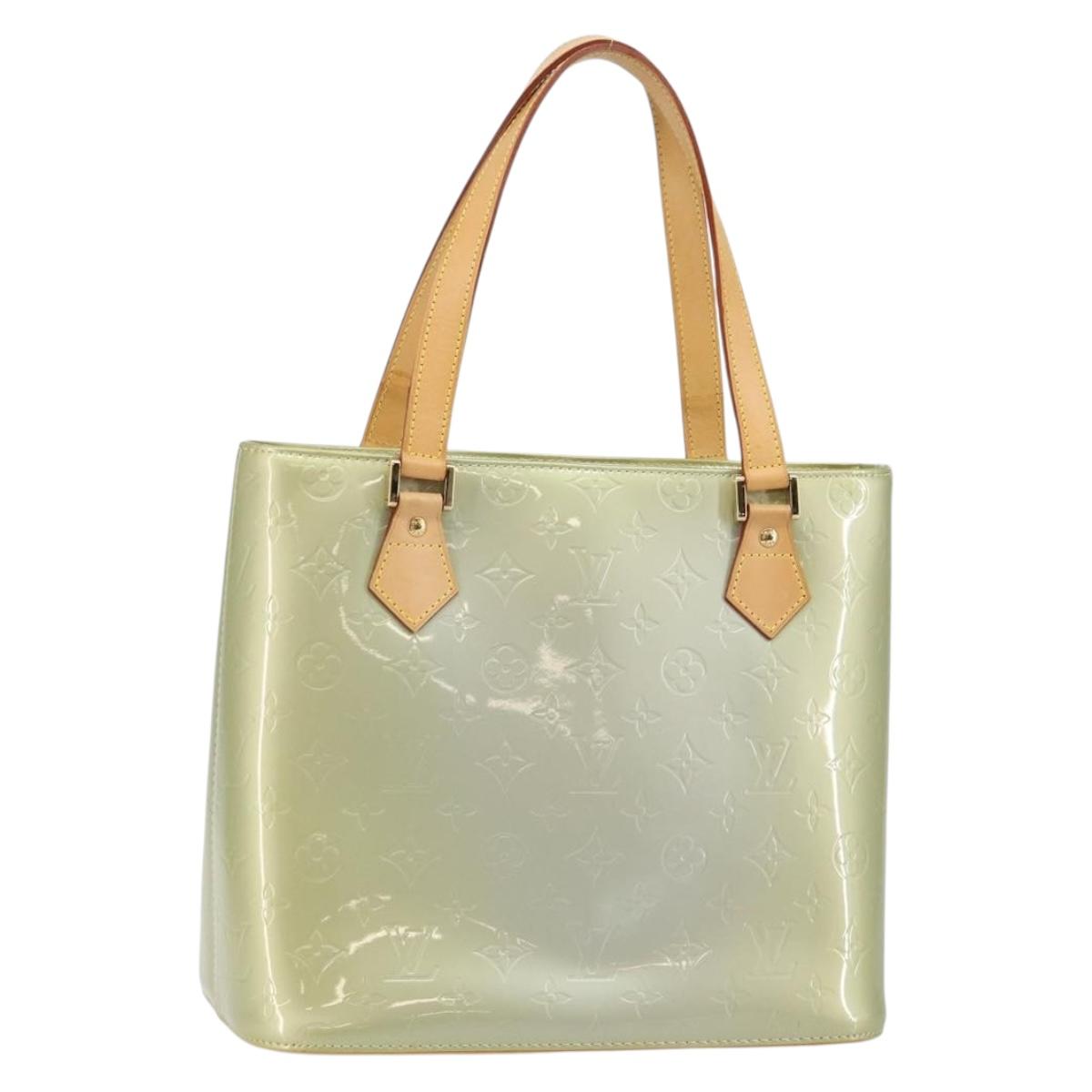 LOUIS VUITTON Monogram Vernis Houston Hand Bag Gris M91053 LV Auth 144763