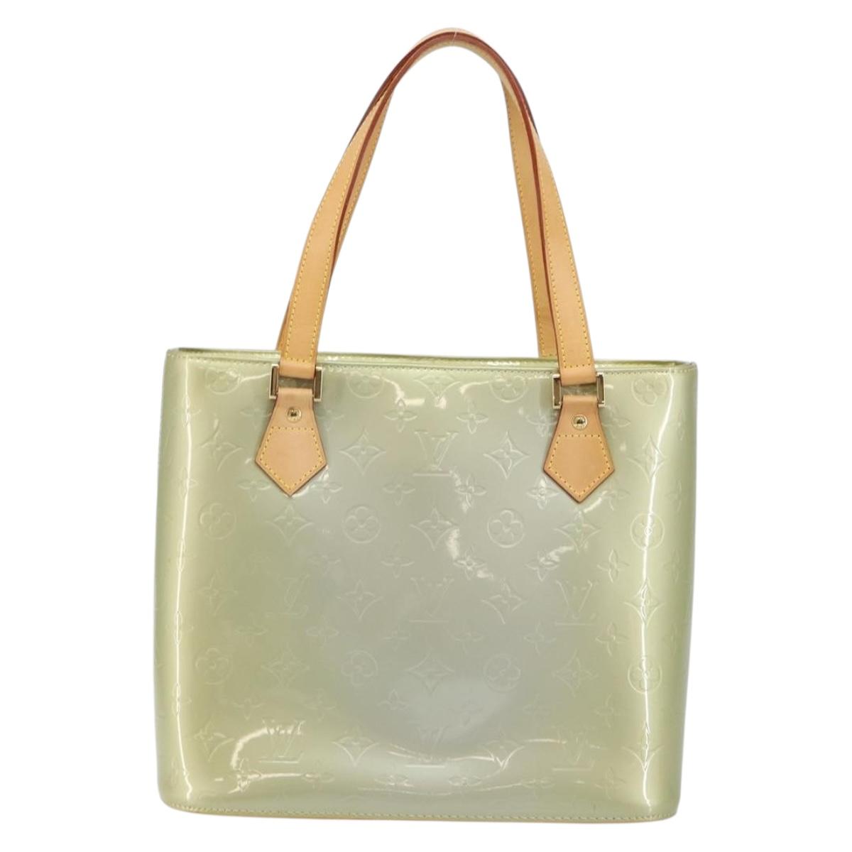 LOUIS VUITTON Monogram Vernis Houston Hand Bag Gris M91053 LV Auth 144763