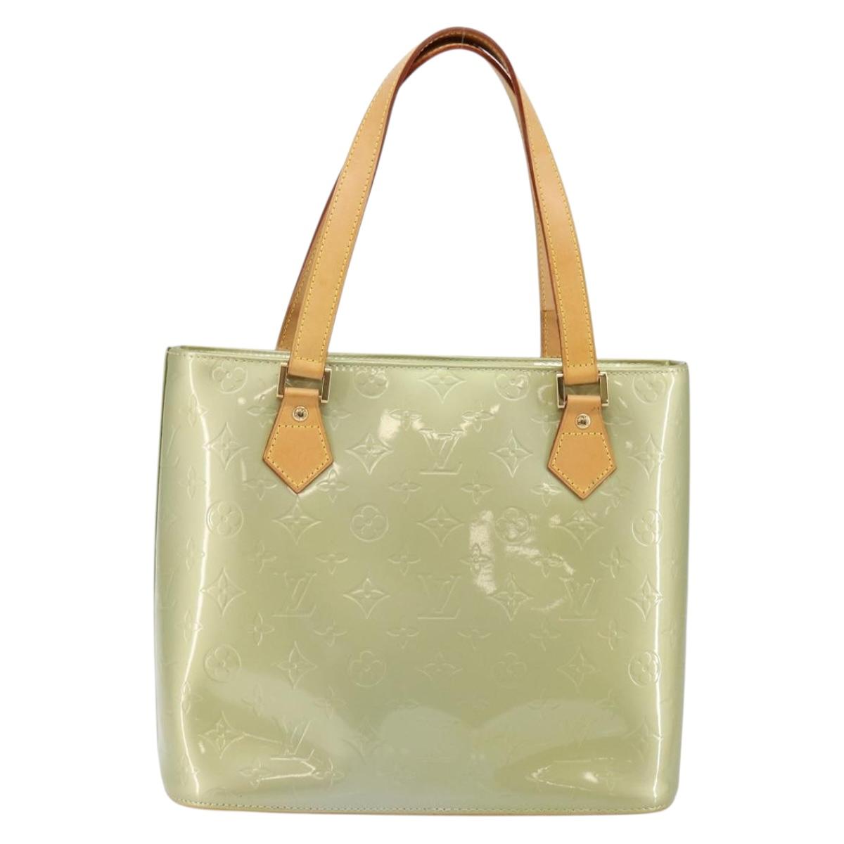 LOUIS VUITTON Monogram Vernis Houston Hand Bag Gris M91053 LV Auth 144763