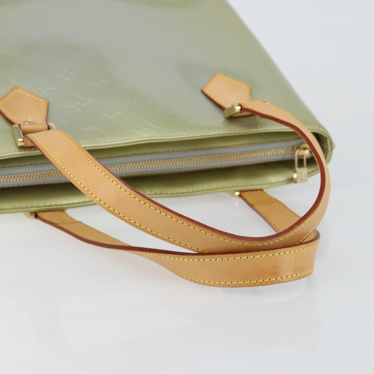 LOUIS VUITTON Monogram Vernis Houston Hand Bag Gris M91053 LV Auth 144763