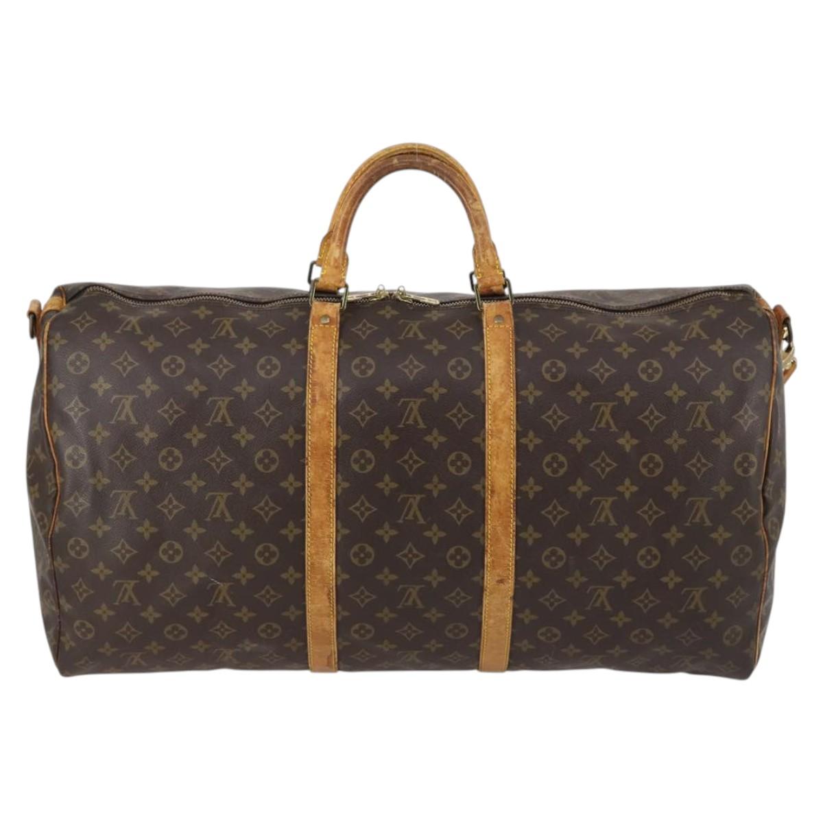 LOUIS VUITTON Monogram Keepall Bandouliere 60 Boston Bag M41412 LV Auth 144769