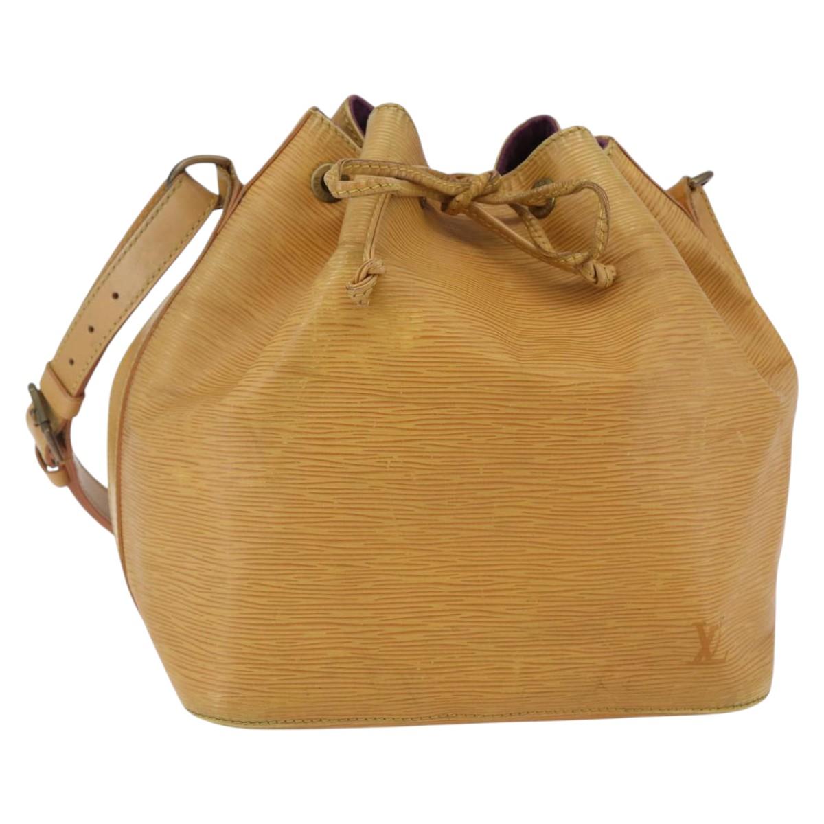 LOUIS VUITTON Epi Petit Noe Shoulder Bag Yellow M44109 LV Auth 144770