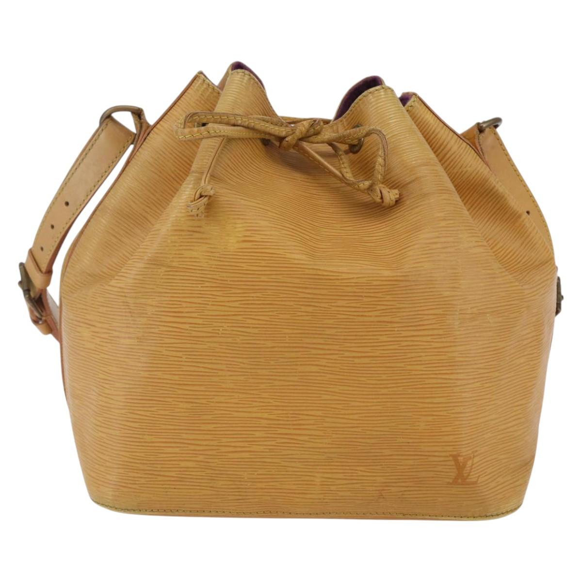 LOUIS VUITTON Epi Petit Noe Shoulder Bag Yellow M44109 LV Auth 144770