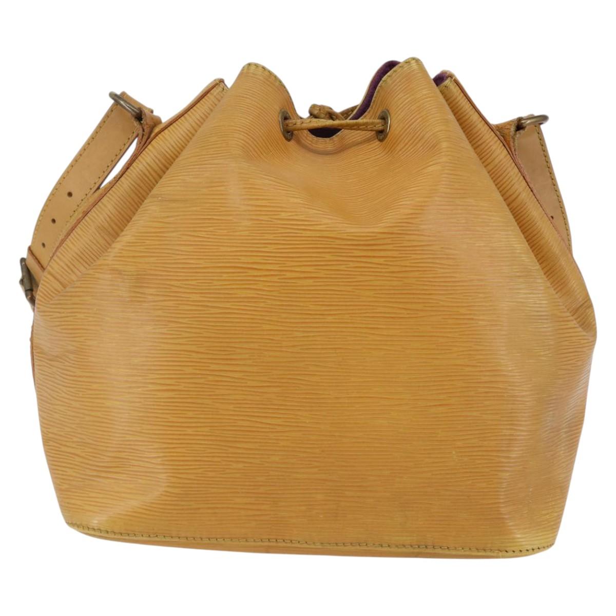 LOUIS VUITTON Epi Petit Noe Shoulder Bag Yellow M44109 LV Auth 144770