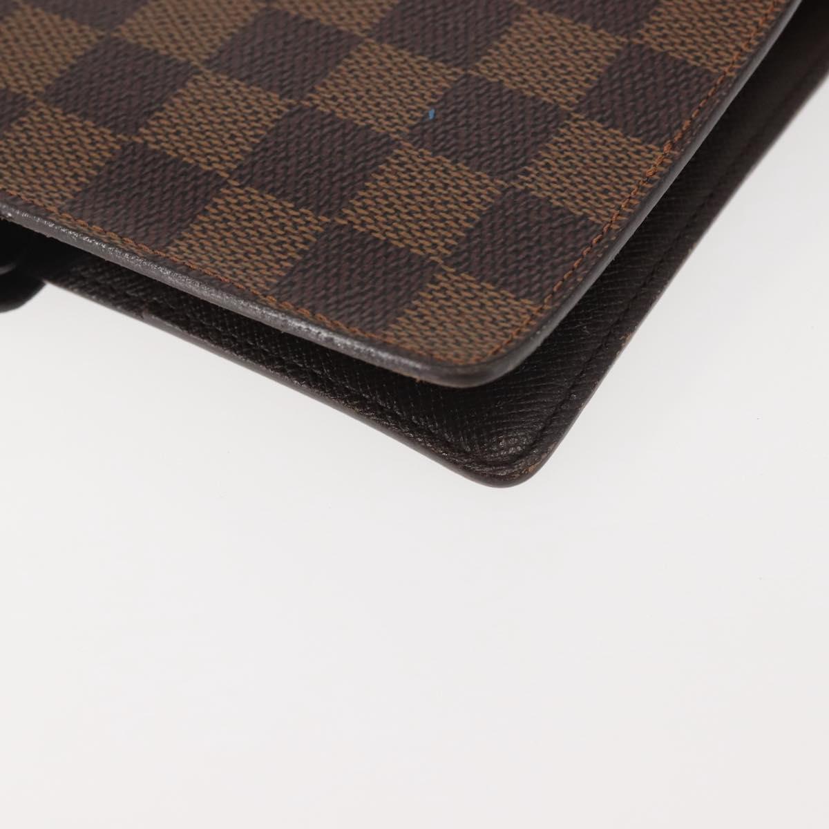 LOUIS VUITTON Damier Ebene Agenda MM Day Planner Cover R20240 LV Auth 144772
