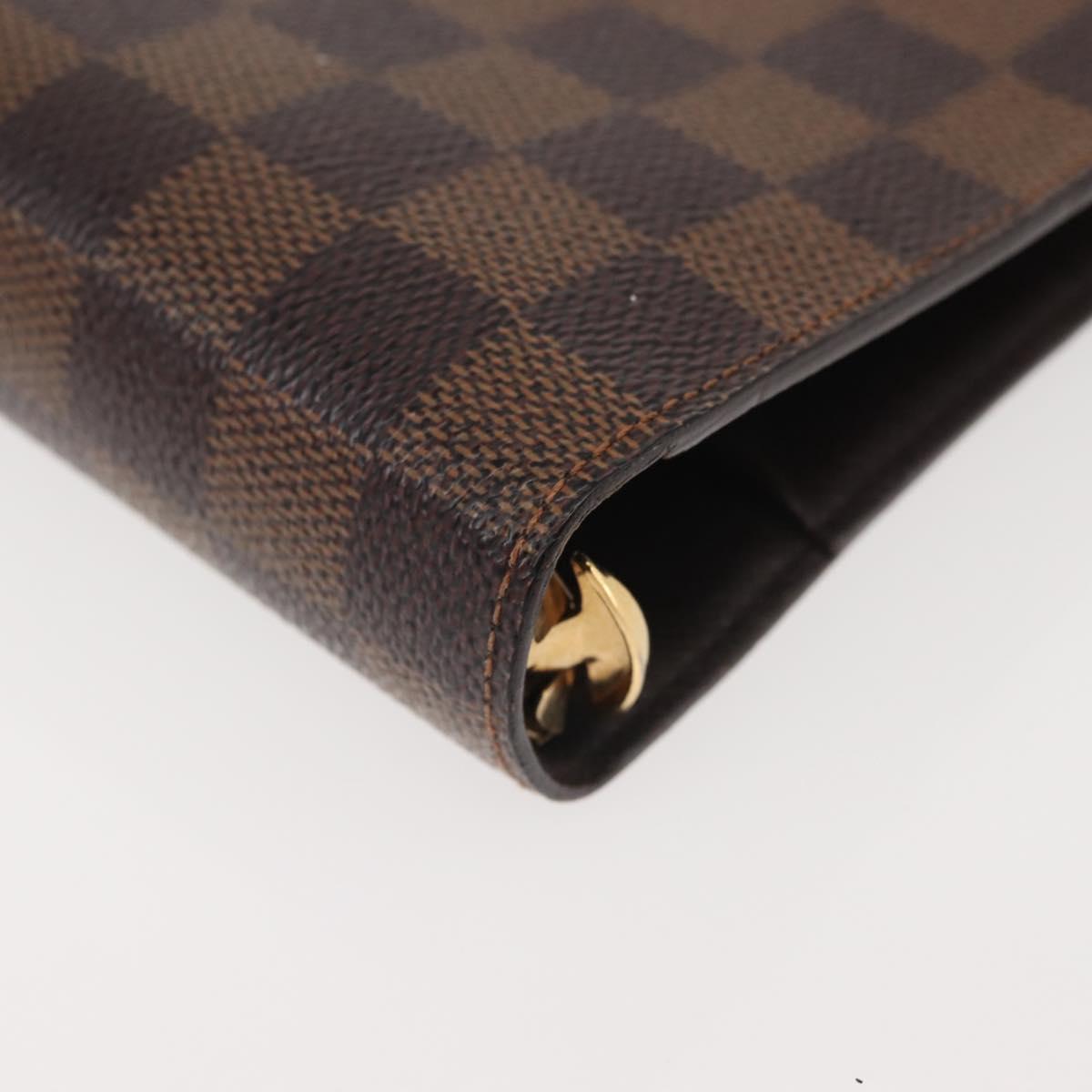 LOUIS VUITTON Damier Ebene Agenda MM Day Planner Cover R20240 LV Auth 144772