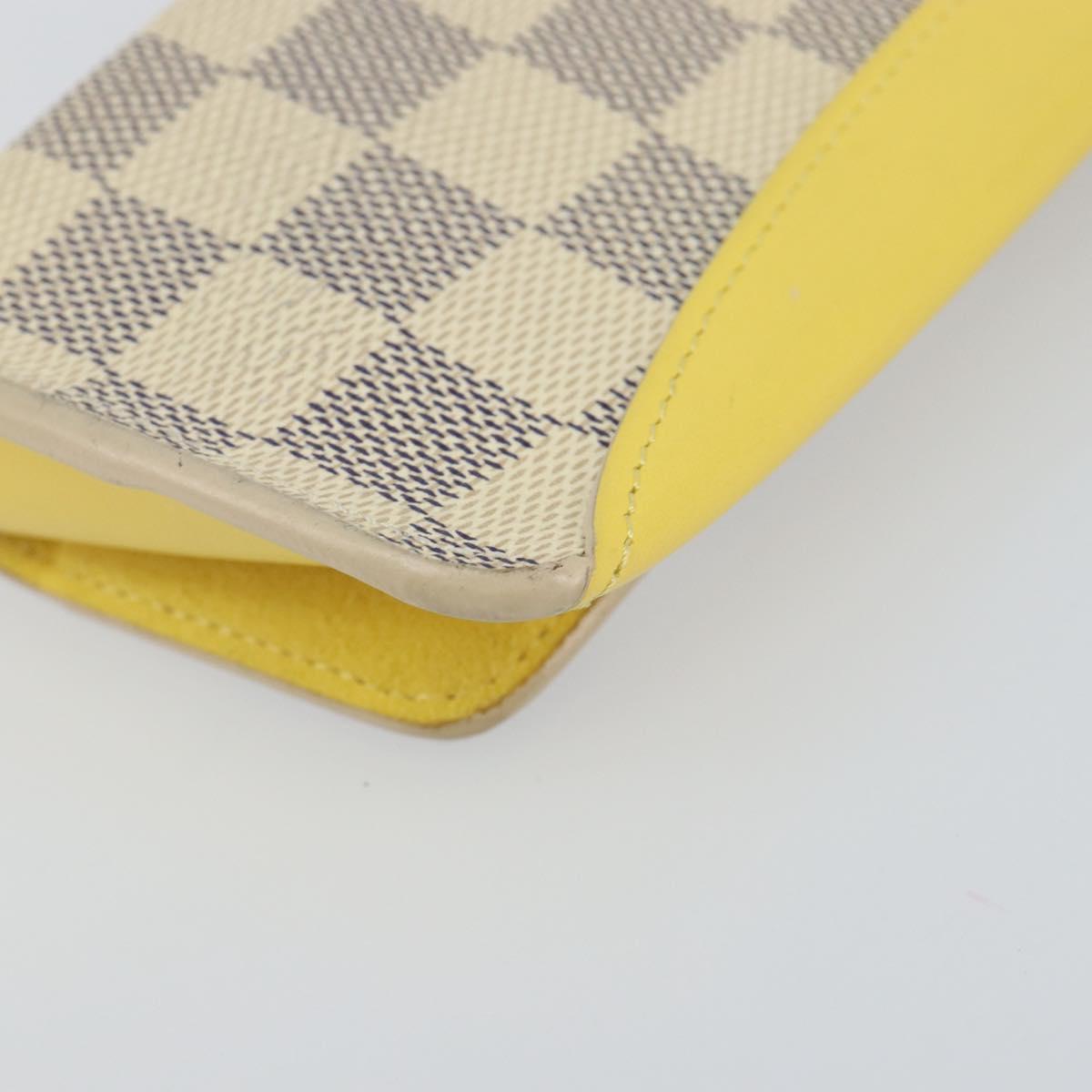 LOUIS VUITTON Damier Azur Etui Lunette Woody Glasses Case GI0388 LV Auth 144773