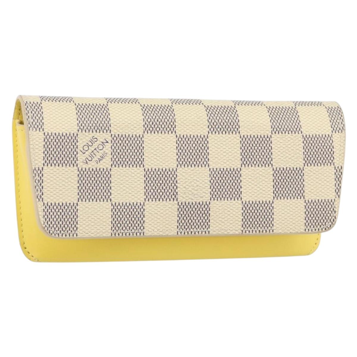 LOUIS VUITTON Damier Azur Etui Lunette Woody Glasses Case GI0388 LV Auth 144773