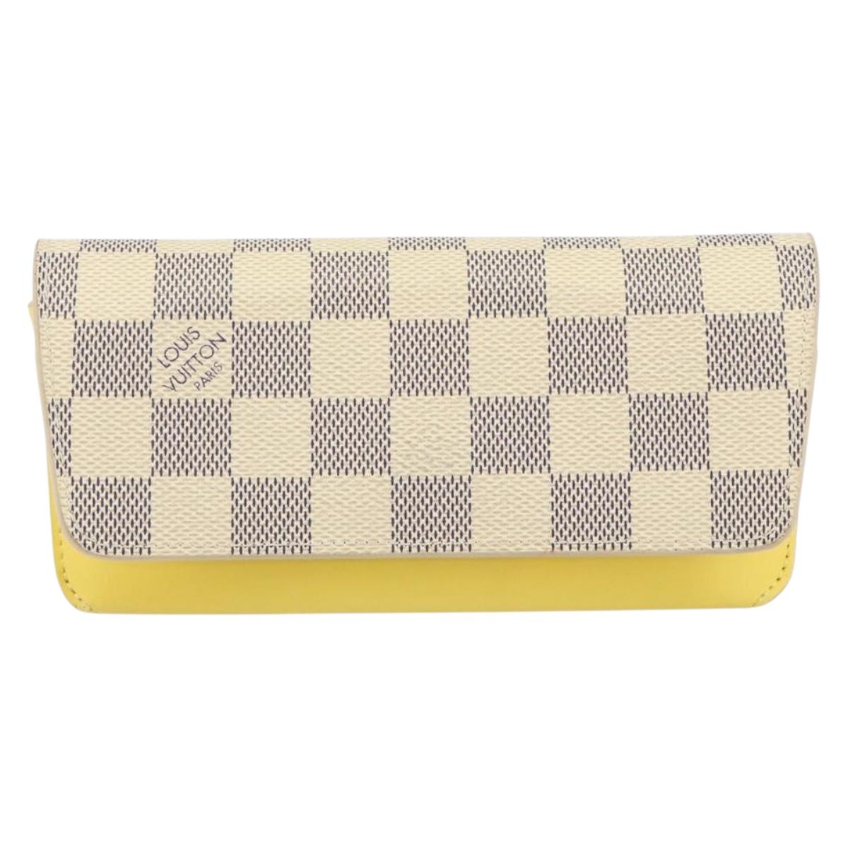 LOUIS VUITTON Damier Azur Etui Lunette Woody Glasses Case GI0388 LV Auth 144773