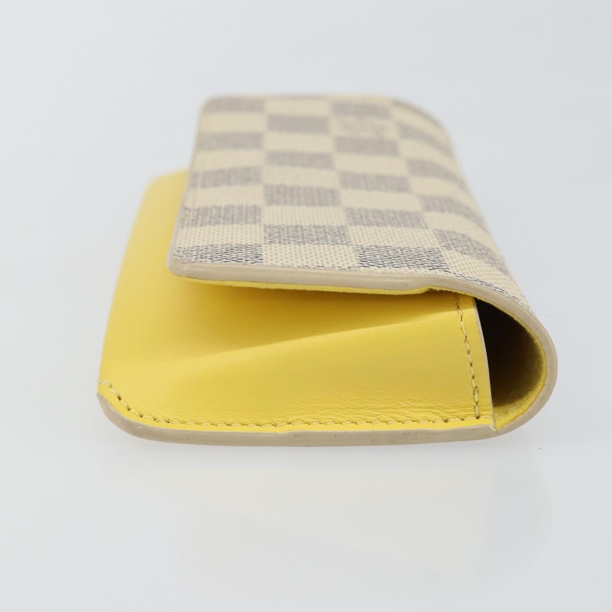 LOUIS VUITTON Damier Azur Etui Lunette Woody Glasses Case GI0388 LV Auth 144773