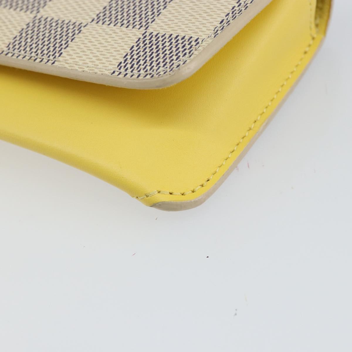 LOUIS VUITTON Damier Azur Etui Lunette Woody Glasses Case GI0388 LV Auth 144773