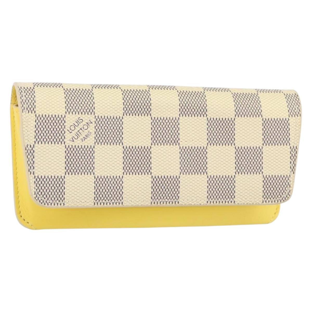 LOUIS VUITTON Damier Azur Etui Lunette Woody Glasses Case GI0388 LV Auth 144774
