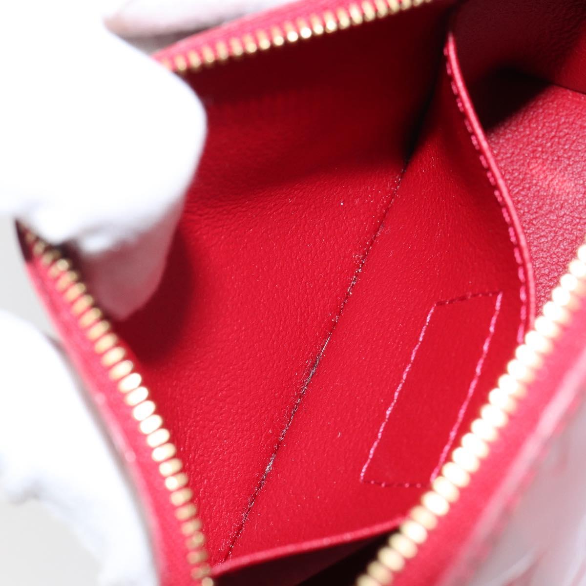 LOUIS VUITTON Vernis Rayure Pochette Cosmetic Pomme D'amour M91721 Auth 144780