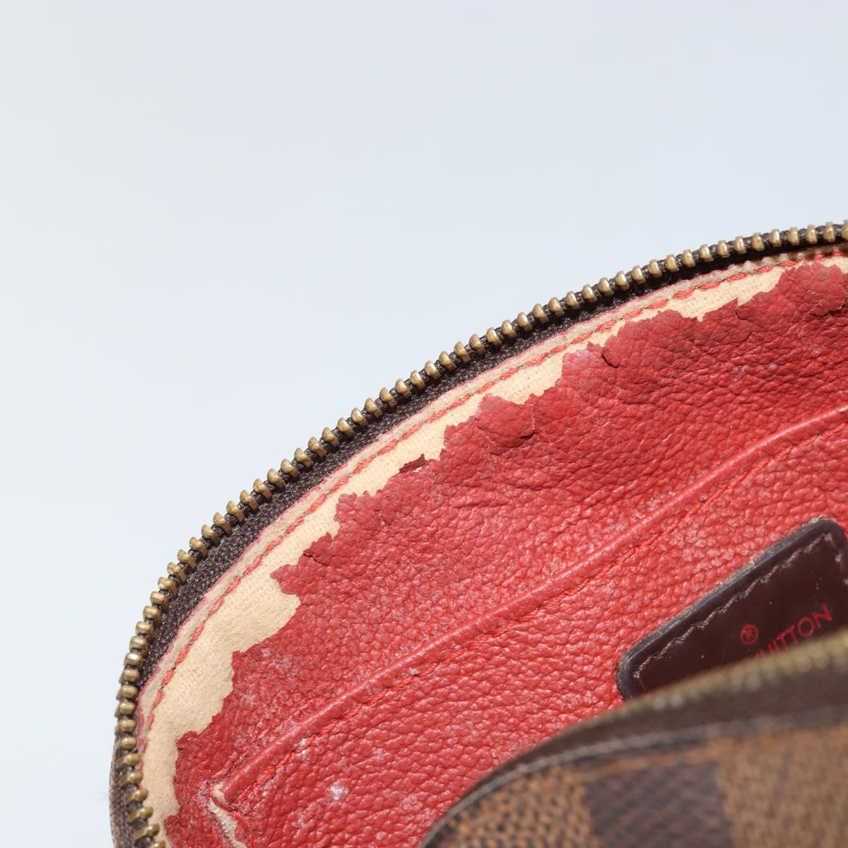 LOUIS VUITTON Damier Ebene Pochette Cosmetic PM Pouch N47516 LV Auth 144781