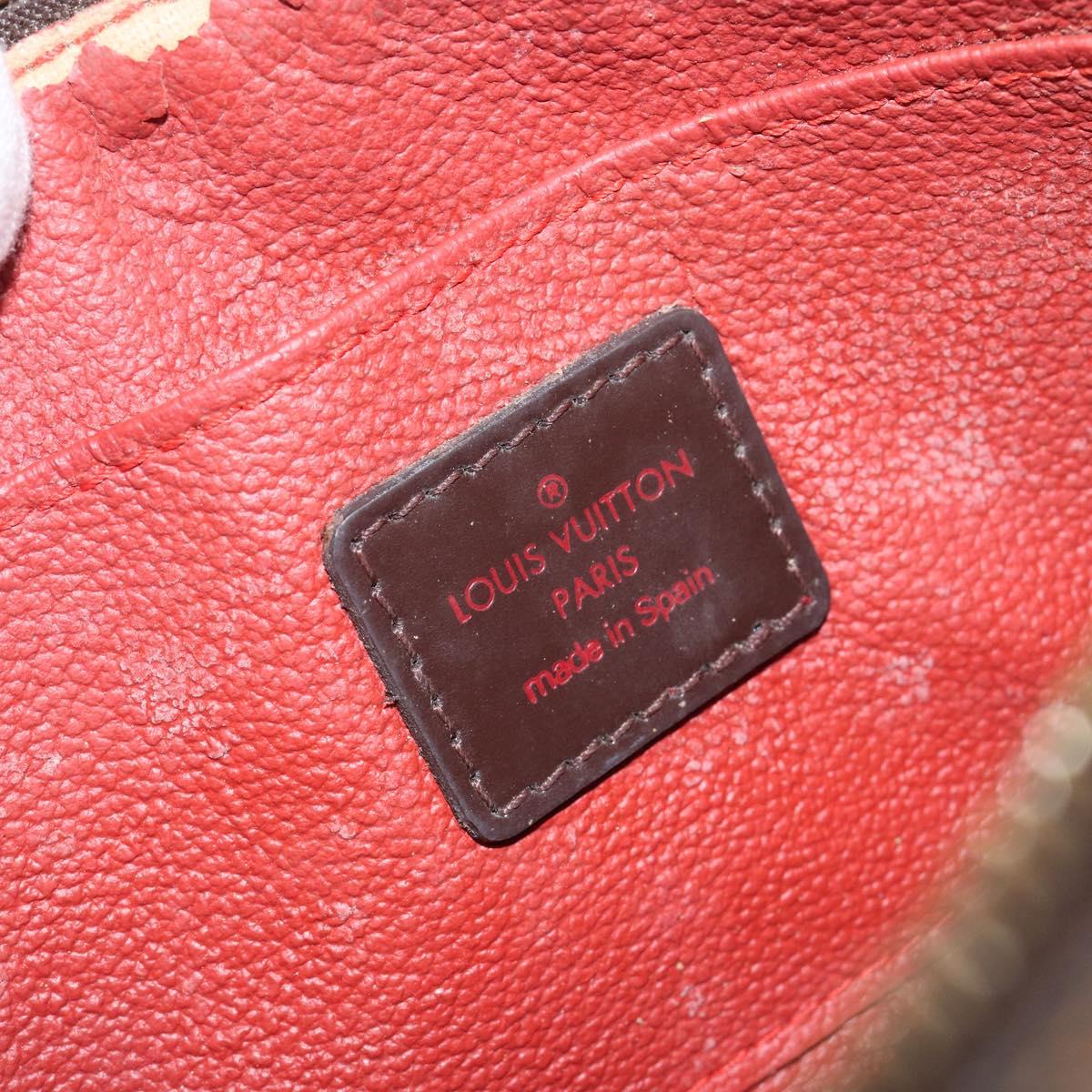 LOUIS VUITTON Damier Ebene Pochette Cosmetic PM Pouch N47516 LV Auth 144781