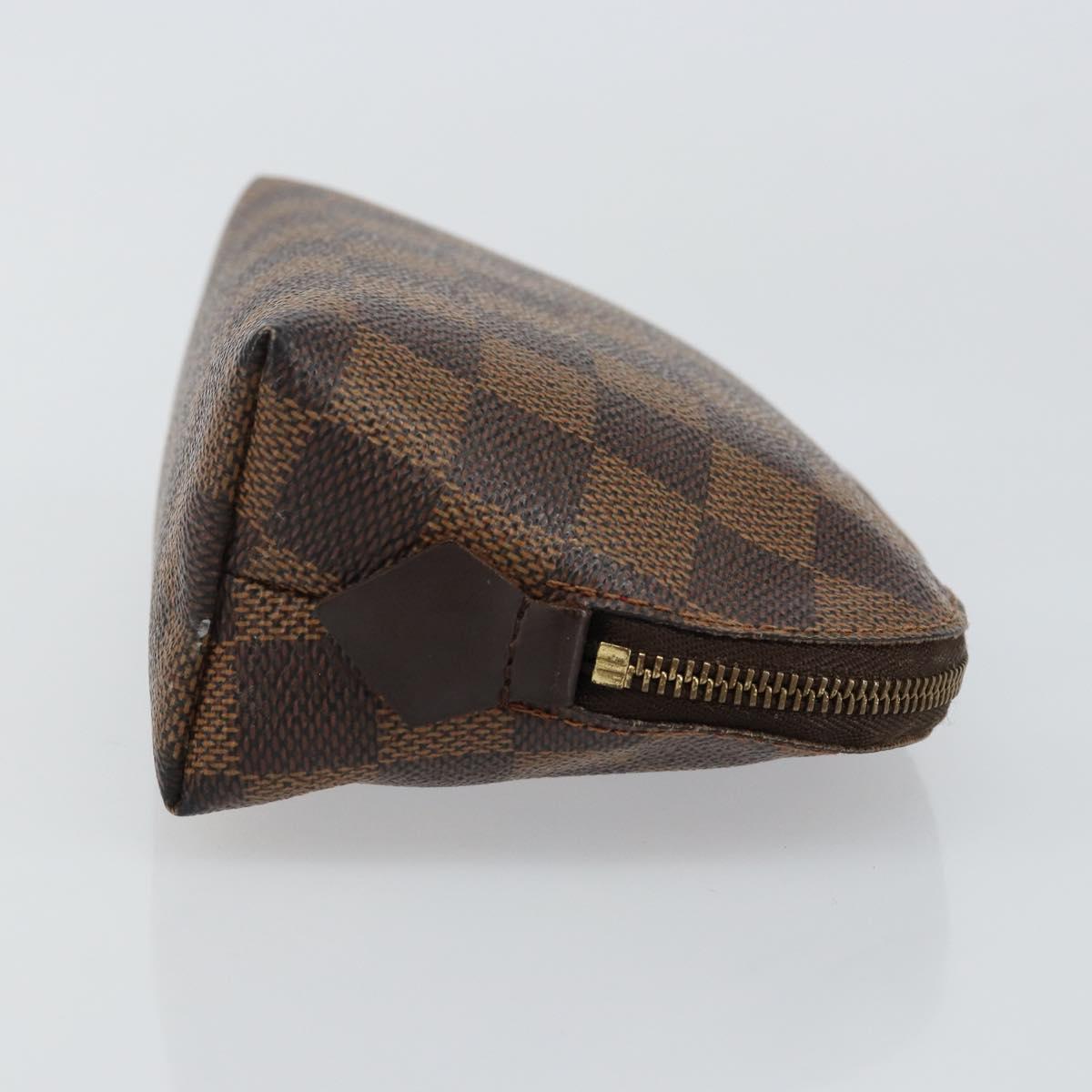 LOUIS VUITTON Damier Ebene Pochette Cosmetic PM Pouch N47516 LV Auth 144781